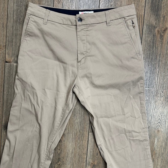 Birddogs Pants Khaki Chino Stretch Slim Fit Mens 32x32 Tan Unlined - Picture 3 of 8